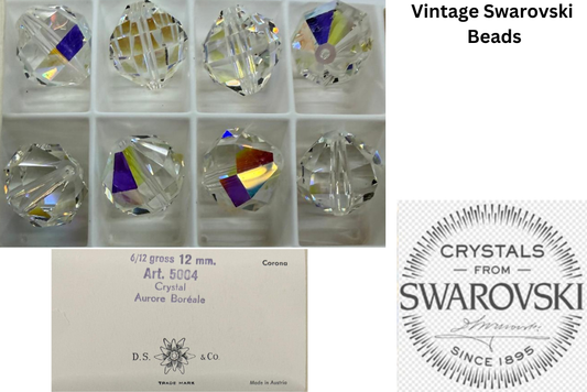 72 pcs Vintage Swarovski Crystal Aurore Boreale Beads 12 mm - Art 5004
