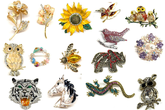 Brooches Gorgeous! Over 100 Different Styles