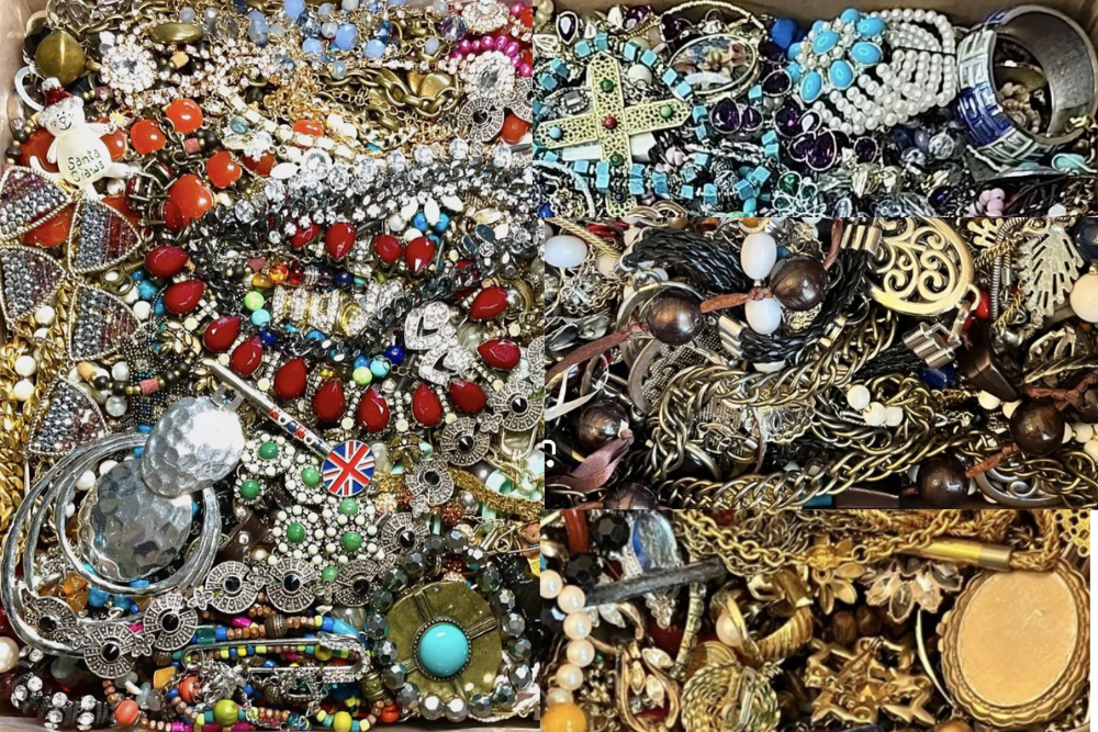 5lbs. Vintage & Modern Jewelry Lot for parts & Jewelry making