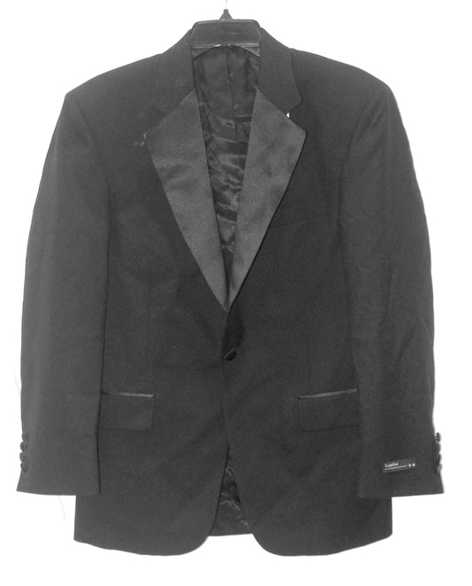 Three Joseph A Bank Black 100% Wool Notch Lapel Tuxedo Jackets - New with Tags