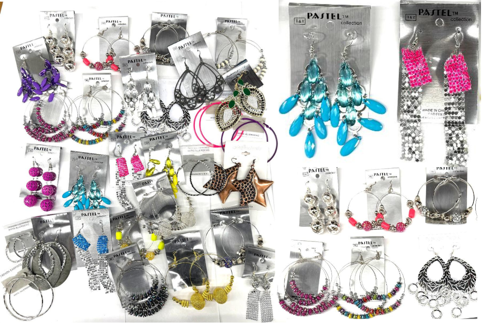 100 Pair Assorted Statement Earrings