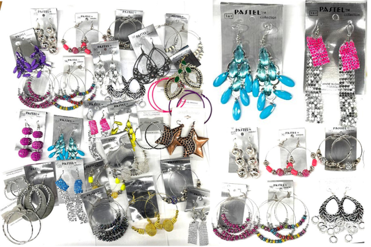 100 Pair Assorted Statement Earrings
