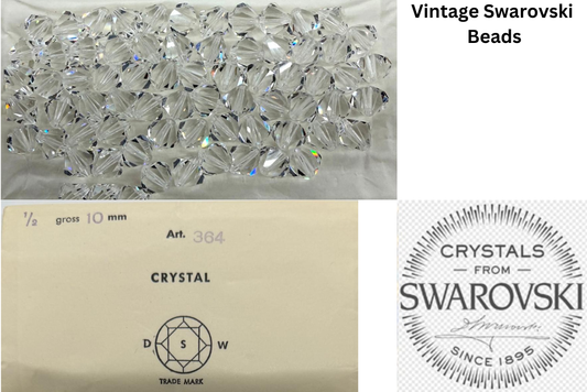 144 pcs Vintage Swarovski Crystal Beads 10 mm - Art 364