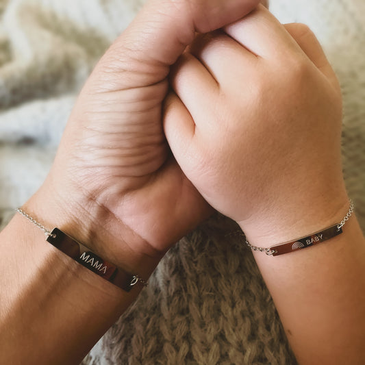 Mixed Mom, Grandma, Baby Bracelets