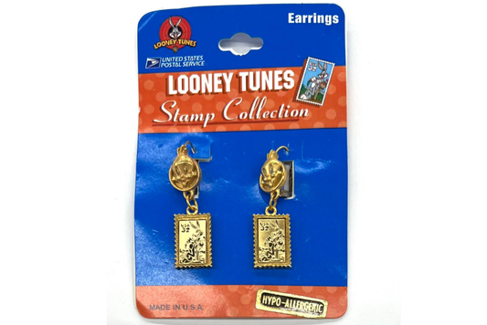 25 Pair Vintage Looney Tunes Earrings Tweety Bird & Bunny 1997