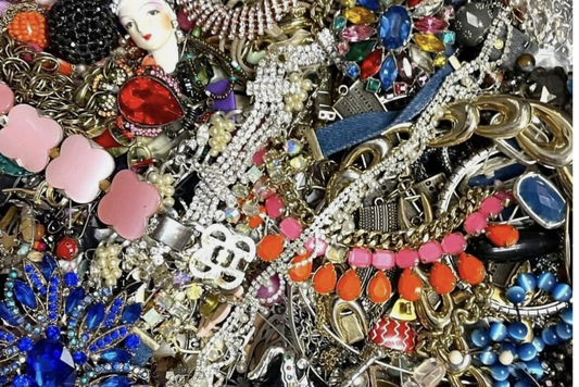 5lbs. Vintage & Modern Jewelry Lot for parts & Jewelry making