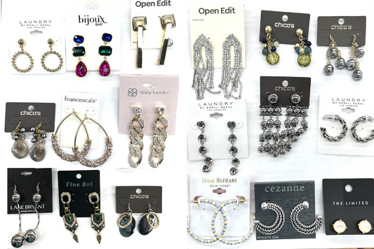 50 Pair Name Brand & Designer Earring Lot- Below Wholesale!!