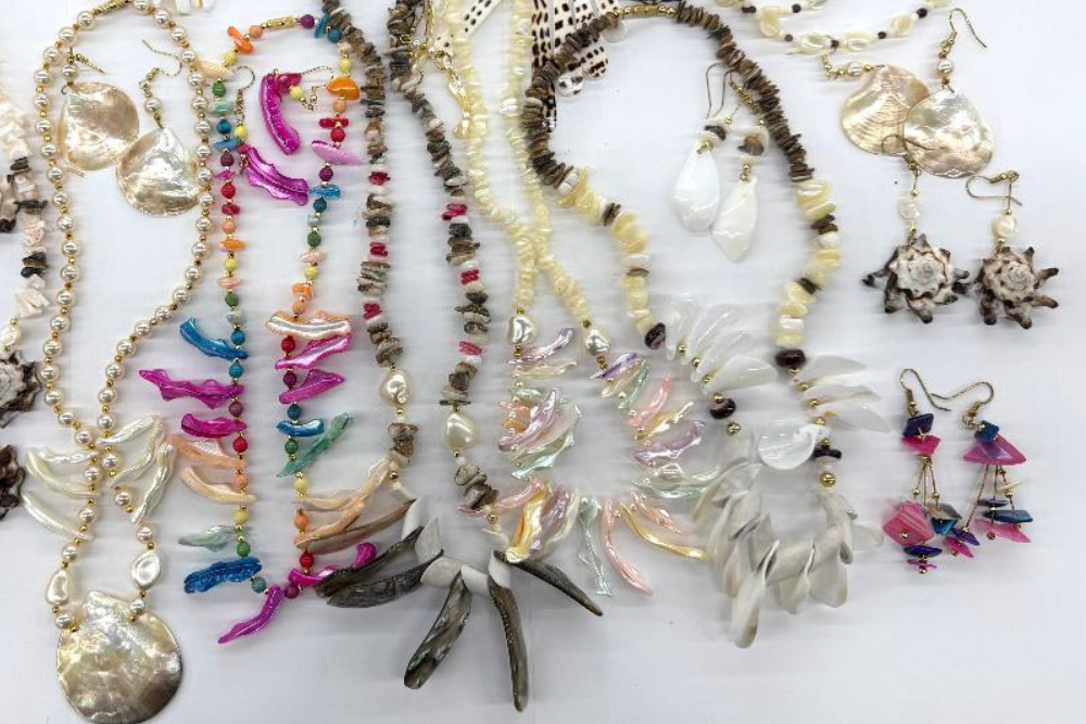 5 lbs. Vintage Repurposed Genuine Shell, Mother Pearl, Artisan Necklaces & Earrings