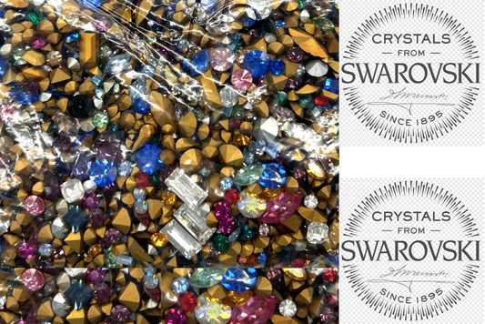 Swarovski Crystal Stones Lot mixed 18 pp to 8 mm in size - Mixed Colors Shapes