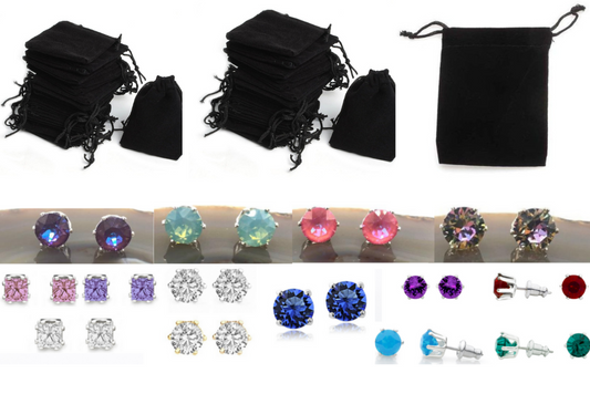 Stud Earrings Made with Swarovski Crystals